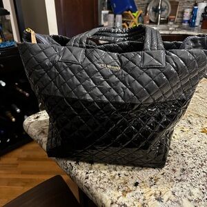 MZ Wallace Black Quilted Tote Bag